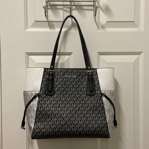 MICHAEL Michael Kors Black and White Tote Bag